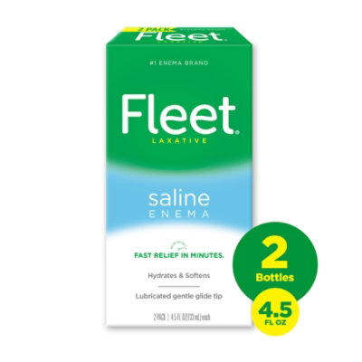Fleet Enema Saline Laxative Twin Pack - 2-4.5 Fl. Oz. - Image 2