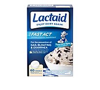 Lactaid Fast Act Lactase Enzyme Supplement Chewables Vanilla Twist Flavor - 60 Count