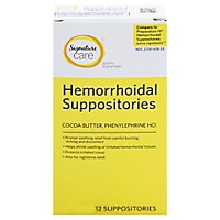 Signature Care Hemorrhoidal Suppositories - 12 Count - Image 3