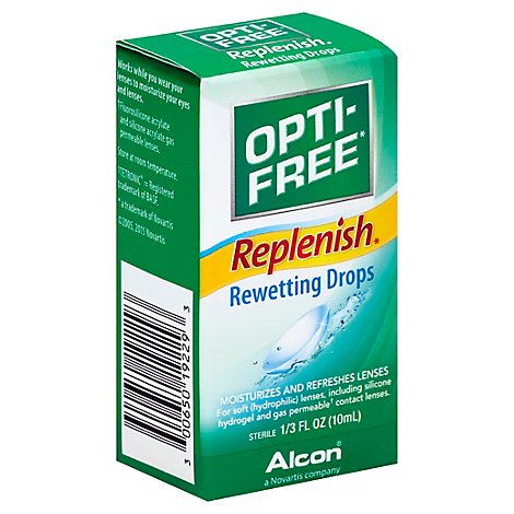 Alcon Opti Free Replenish Rewetting Drops - 0.33 Fl. Oz.
