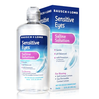 Sensitive Eyes Saline Solution for Contact Lenses - 12 Fl. Oz. - Image 1