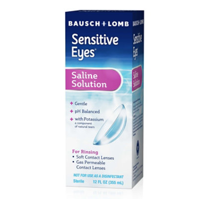 Sensitive Eyes Saline Solution for Contact Lenses - 12 Fl. Oz. - Image 4