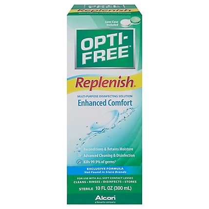Opti Free Replenish Disinfecting Solution Multi-Purpose Enhanced Comfort - 10 Fl. Oz. - Image 3