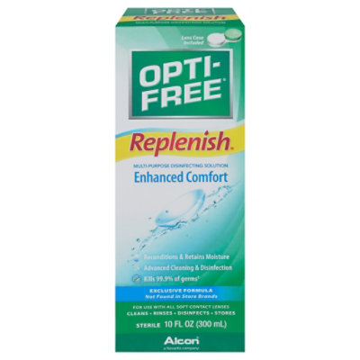 Opti Free Replenish Disinfecting Solution Multi-Purpose Enhanced Comfort - 10 Fl. Oz. - Image 3