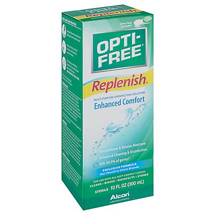 Opti Free Replenish Disinfecting Solution Multi-Purpose Enhanced Comfort - 10 Fl. Oz. - Image 1