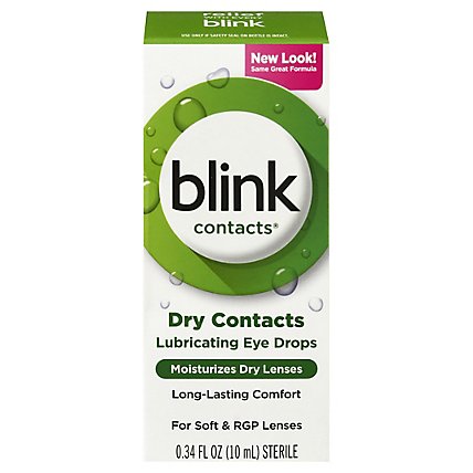 Blink Contacts Eye Drops Lubricating for Soft & RGP Lenses - 0.34 Fl. Oz. - Image 3