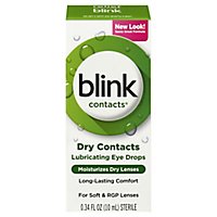 Blink Contacts Eye Drops Lubricating for Soft & RGP Lenses - 0.34 Fl. Oz. - Image 3