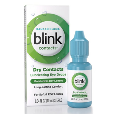 Blink Contacts Eye Drops Lubricating for Soft & RGP Lenses - 0.34 Fl. Oz. - Image 2