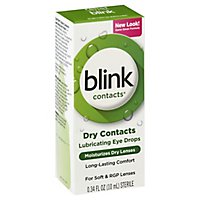 Blink Contacts Eye Drops Lubricating for Soft & RGP Lenses - 0.34 Fl. Oz. - Image 1