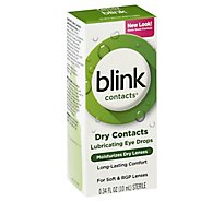Blink Contacts Eye Drops Lubricating for Soft & RGP Lenses - 0.34 Fl. Oz.