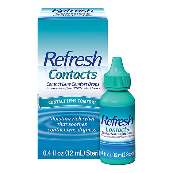 Refresh Contacts Comfort Drops For Use with Contact Lenses - 0.4 Fl. Oz.