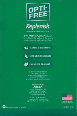 Opti Free Replenish Disinfecting Solution Multi-Purpose Enhanced Comfort Twin Pack - 2-10 Fl. Oz. - Image 5