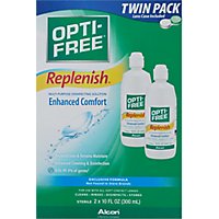 Opti Free Replenish Disinfecting Solution Multi-Purpose Enhanced Comfort Twin Pack - 2-10 Fl. Oz. - Image 2