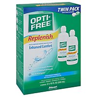 Opti Free Replenish Disinfecting Solution Multi-Purpose Enhanced Comfort Twin Pack - 2-10 Fl. Oz. - Image 1