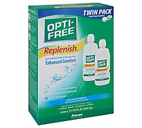 Opti Free Replenish Disinfecting Solution Multi-Purpose Enhanced Comfort Twin Pack - 2-10 Fl. Oz.