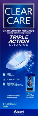 CLEAR CARE Contact Lens Solution Cleaning Disinfecting - 12 Fl. Oz. - Image 2