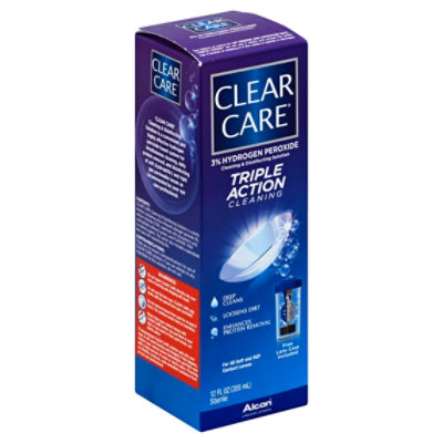 CLEAR CARE Contact Lens Solution Cleaning Disinfecting - 12 Fl. Oz.