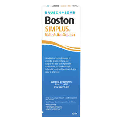 Boston SIMPLUS Multi-Action Contact Lens Solution for Gas Permeable Contact Lenses - 3.5 Fl. Oz. - Image 3