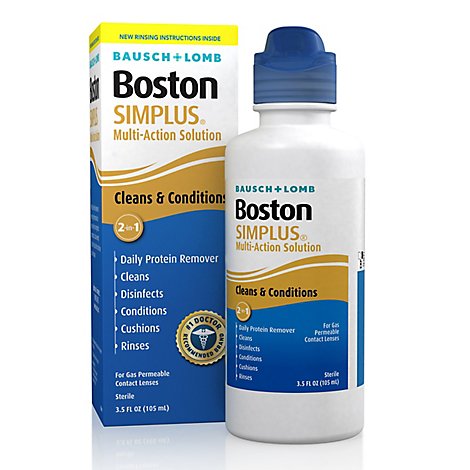 Bausch & Lomb Boston Simplus Multi-Action Solution Cleans & Conditions - 3.5 Fl. Oz.