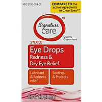 Signature Care Eye Drops Redness & Dry Eye Relief Lubricant - 0.5 Fl. Oz. - Image 2