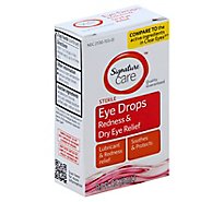 Signature Care Eye Drops Redness & Dry Eye Relief Lubricant - 0.5 Fl. Oz.
