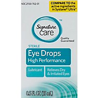 Signature Care Eye Drops High Performance Dry & Irritated Eye Relief Lubricant - 0.5 Fl. Oz. - Image 2