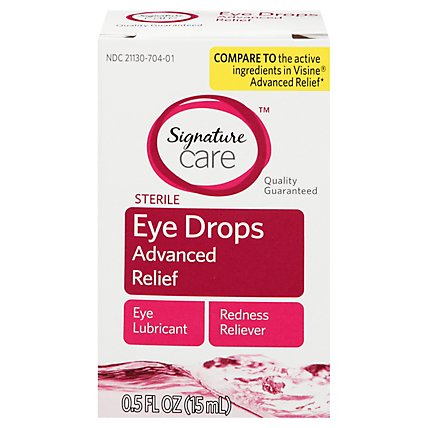 Signature Care Eye Drops Redness Relief Advanced Relief Lubricant  - 0.5 Fl. Oz. - Image 3