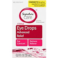 Signature Care Eye Drops Redness Relief Advanced Relief Lubricant  - 0.5 Fl. Oz. - Image 2