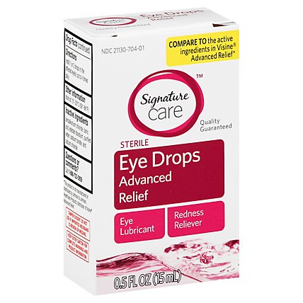 Signature Care Eye Drops Redness Relief Advanced Relief Lubricant  - 0.5 Fl. Oz. - Image 1