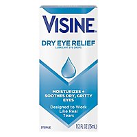 VISINE Eye Drops Dry Eye Relief Lubricating - 0.5 Fl. Oz. - Image 3
