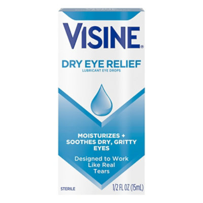 VISINE Eye Drops Dry Eye Relief Lubricating - 0.5 Fl. Oz. - Image 3