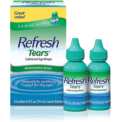 Refresh Tears Preserved Tears Lubricant Eye Drops 2 Count - 0.5 Fl. Oz.