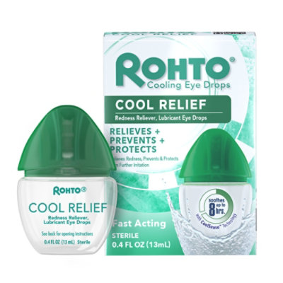 Rohto Eye Drops Lubricant Redness Relief - 0.4 Fl. Oz.