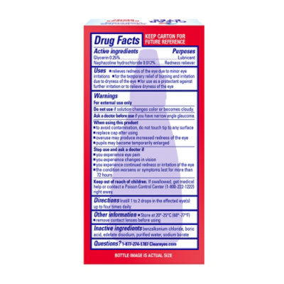 Clear Eyes Eye Drops Redness Relief - 0.5 Fl. Oz. - Image 3