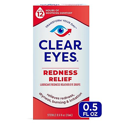 Clear Eyes Eye Drops Redness Relief - 0.5 Fl. Oz. - Image 1