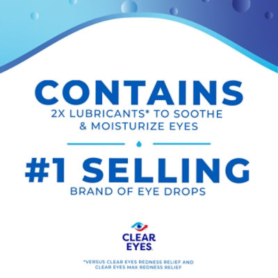 Clear Eyes Eye Drops Lubricant/Redness Reliever Triple Action Relief - 0.5 Fl. Oz. - Image 2