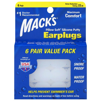 Macks Earplugs Pillow Soft Silicone Putty - 6 Count - Image 3