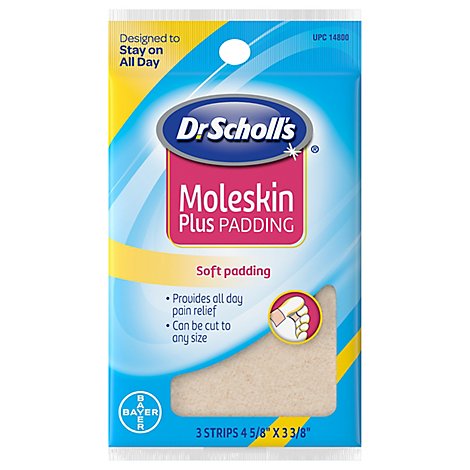 Dr. Scholls Moleskin Plus Padding - 3 Count