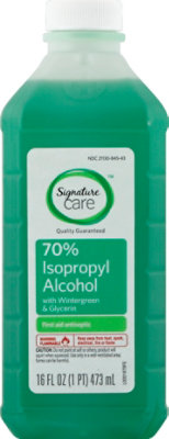 Signature Select/Care Alcohol Isopropyl 70% Wintergreen & Glycerin Antiseptic - 16 Fl. Oz. - Image 2