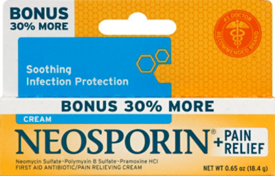 Neosporin Pain Relieving Cream First Aid Antibiotic Dual Action Maximum Strength - 0.5 Oz - Image 2