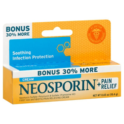 Neosporin Pain Relieving Cream First Aid Antibiotic Dual Action Maximum Strength - 0.5 Oz - Image 1