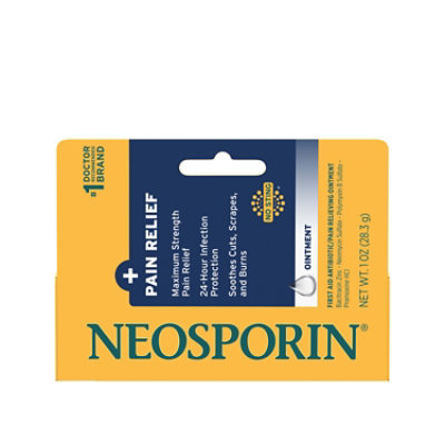 Neosporin Pain Relieving Ointment First Aid Antibiotic Dual Action Maximum Strength - 1 Oz - Image 1