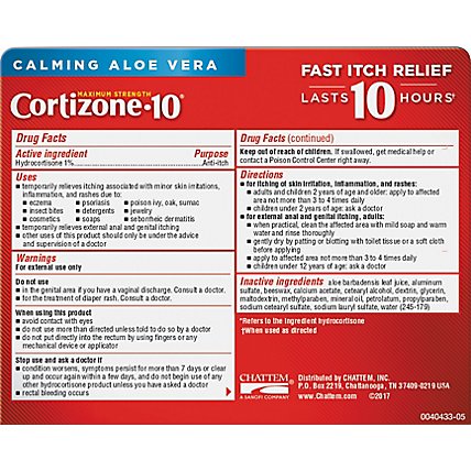 Cortizone 10 Anti-Itch Creme Maximum Strength - 1 Oz - Image 4
