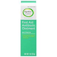 Signature Care Ointment Antibiotic First Aid Bacitracin - 1 Oz - Image 2