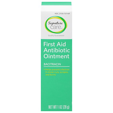 Signature Care Ointment Antibiotic First Aid Bacitracin - 1 Oz