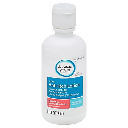 Signature Care Lotion Anti Itch Clear External Analgesic Skin Protectant - 6 Fl. Oz. - Image 1
