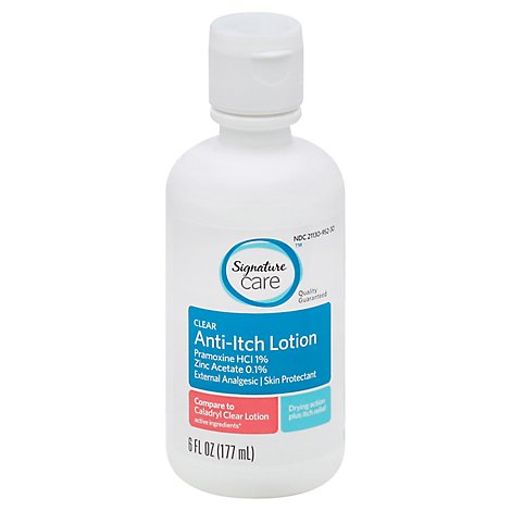 Signature Care Lotion Anti Itch Clear External Analgesic Skin Protectant - 6 Fl. Oz.