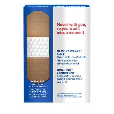 BAND-AID Brand Adhesive Bandages Flexible Fabric Assorted Sizes - 30 Count - Image 5