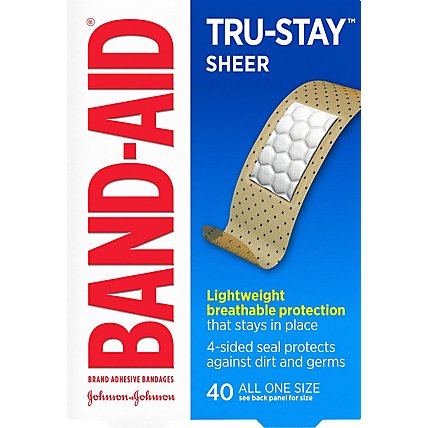 Band-Aid Adhesive Bandages Comfort Flex Sheer One Size - 40 Count - Image 2
