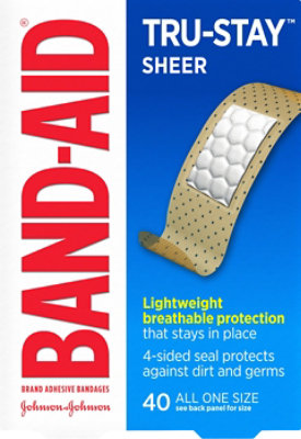 Band-Aid Adhesive Bandages Comfort Flex Sheer One Size - 40 Count - Image 2